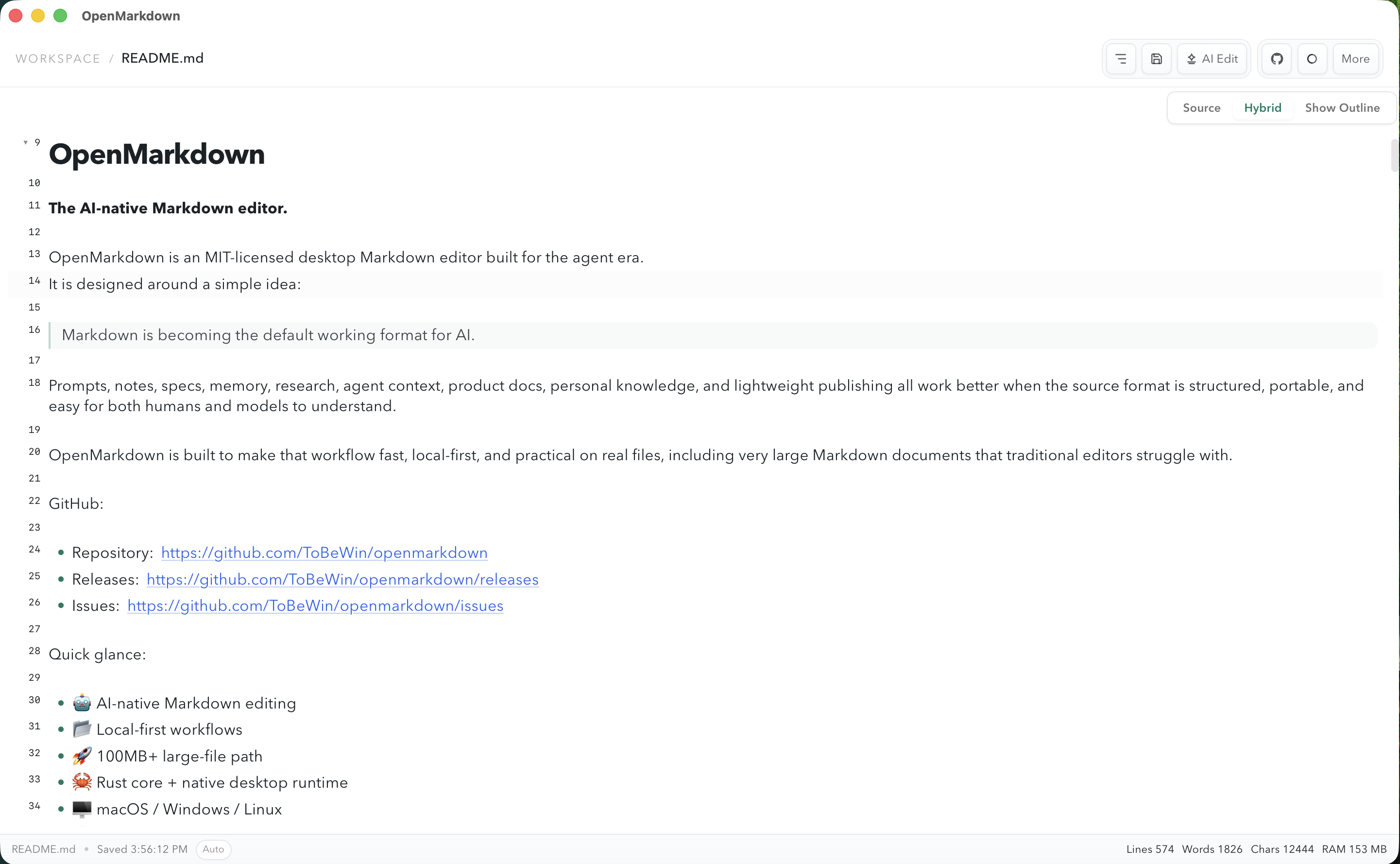 OpenMarkdown workbench